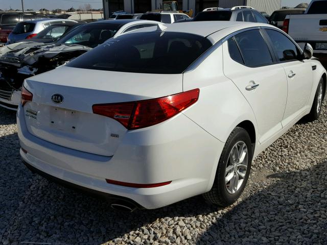 KNAGM4A73D5351285 - 2013 KIA OPTIMA LX WHITE photo 4