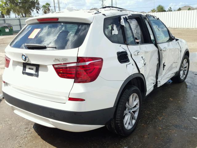 5UXWX9C53D0A08957 - 2013 BMW X3 XDRIVE2 WHITE photo 4