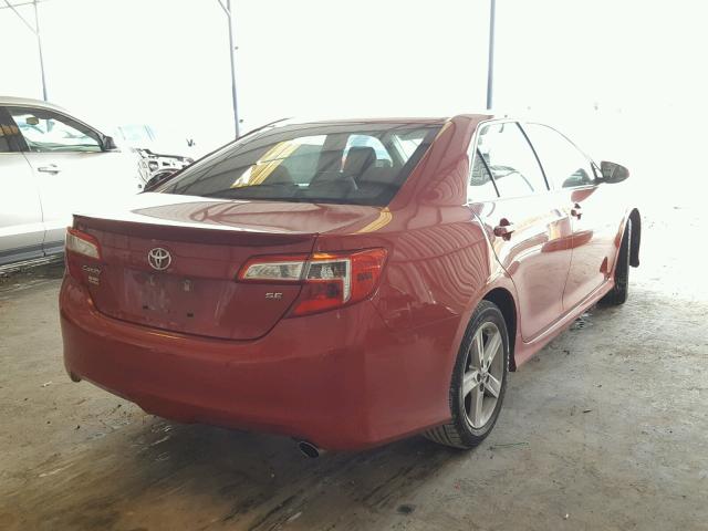 4T1BF1FK9CU551199 - 2012 TOYOTA CAMRY BASE BURGUNDY photo 4