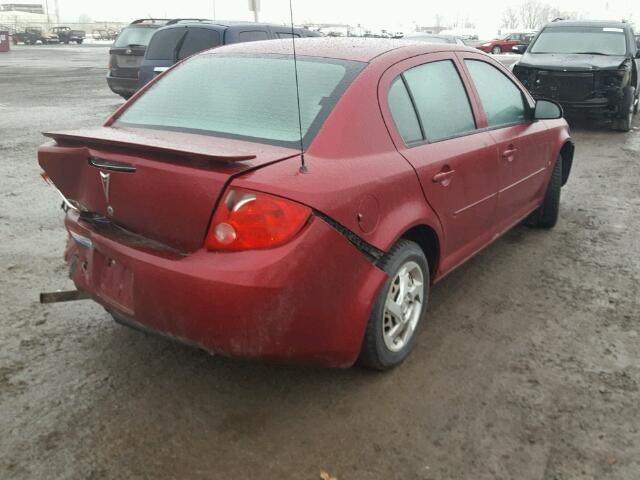 1G2AL55F487310200 - 2008 PONTIAC G5 SE RED photo 4