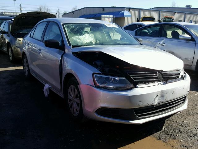3VW2K7AJ7EM318086 - 2014 VOLKSWAGEN JETTA BASE ვერცხლისფერი ფოტო 1