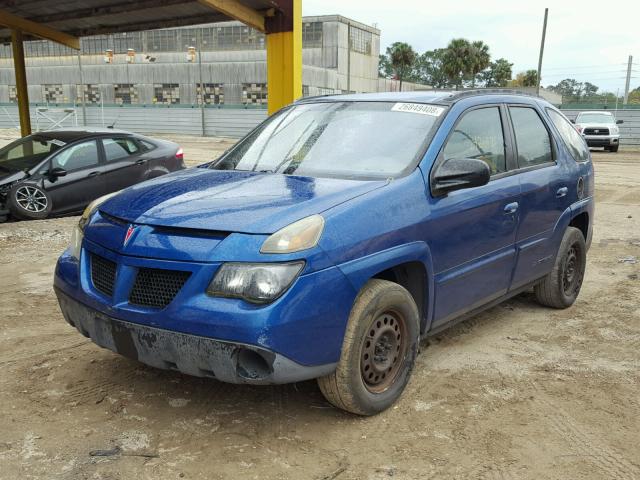 3G7DA03E04S519066 - 2004 PONTIAC AZTEK BLUE photo 2