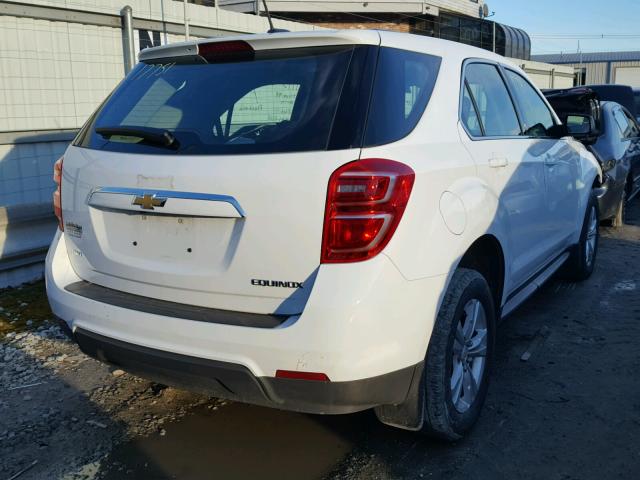 2GNFLEEK5G6141485 - 2016 CHEVROLET EQUINOX LS WHITE photo 4