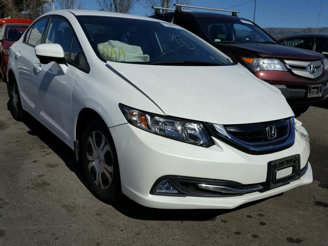 19XFB4F21FE200423 - 2015 HONDA CIVIC HYBR WHITE photo 1