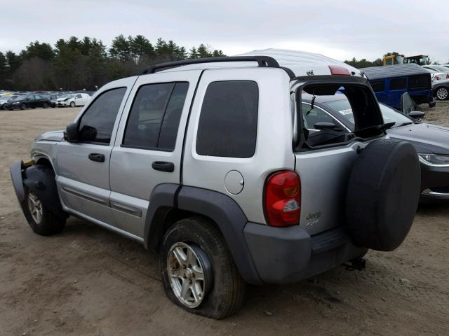 1J4GL48K93W508840 - 2003 JEEP LIBERTY SP SILVER photo 3