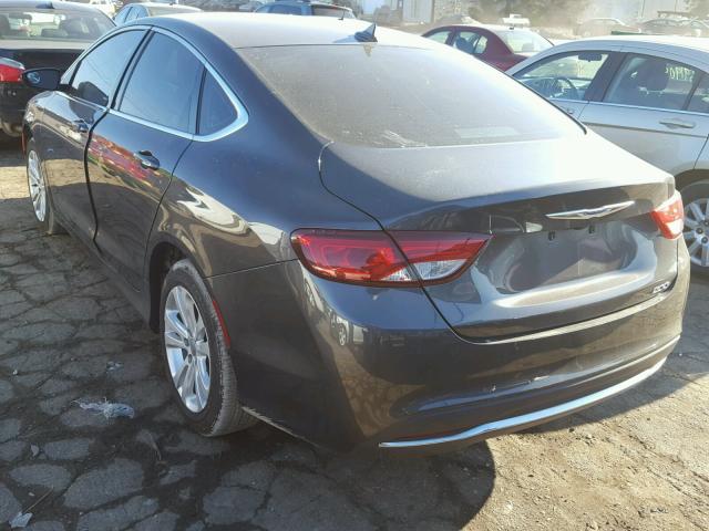 1C3CCCAB2HN506731 - 2017 CHRYSLER 200 LIMITE GRAY photo 3