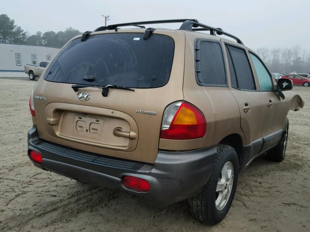 KM8SC13D84U766394 - 2004 HYUNDAI SANTA FE G GOLD photo 4