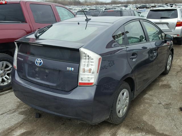 JTDKN3DU8A1240921 - 2010 TOYOTA PRIUS GRAY photo 4