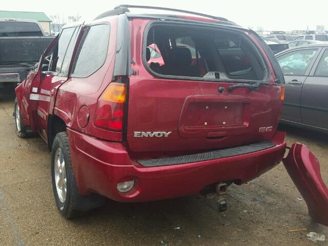 1GKDT13S242178177 - 2004 GMC ENVOY RED photo 3