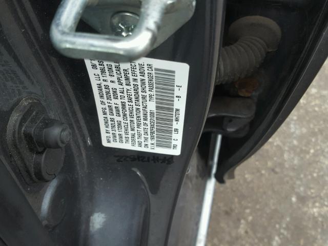 19XFB2F9XCE310061 - 2012 HONDA CIVIC EXL GRAY photo 10