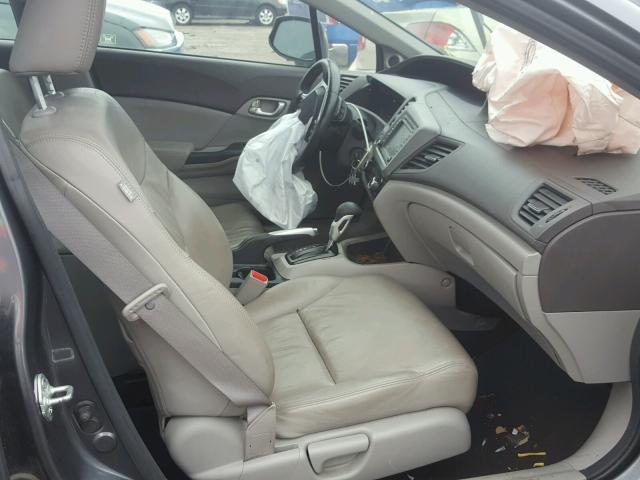 19XFB2F9XCE310061 - 2012 HONDA CIVIC EXL GRAY photo 5