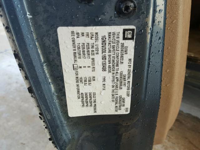 1GNDV33L16D130498 - 2006 CHEVROLET UPLANDER L 蓝色 照片 10