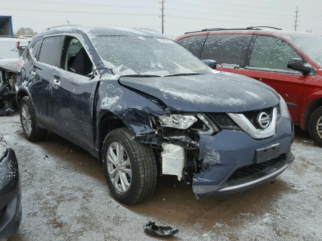 KNMAT2MV8GP685900 - 2016 NISSAN ROGUE S BLUE photo 1