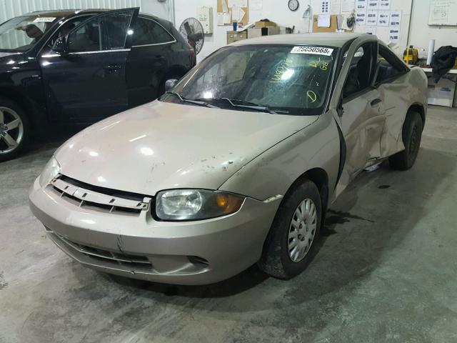 1G1JC12F237150389 - 2003 CHEVROLET CAVALIER TAN photo 2