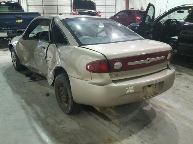 1G1JC12F237150389 - 2003 CHEVROLET CAVALIER TAN photo 3