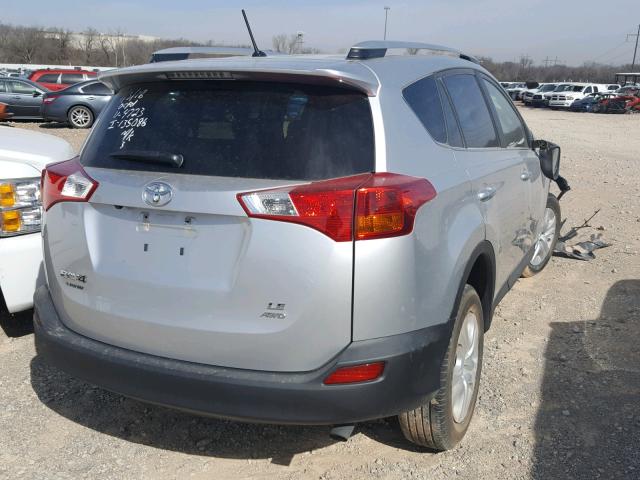 JTMBFREV3D5024723 - 2013 TOYOTA RAV4 LE Արծաթագույն լուսանկար 4