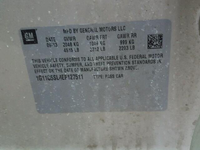 1G11C5SL4EF127511 - 2014 CHEVROLET MALIBU 1LT 棕色 照片 10