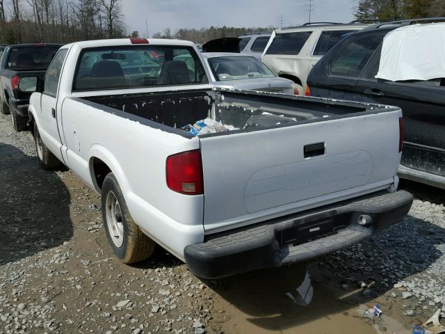 1GCCS14H638108447 - 2003 CHEVROLET S TRUCK S1 WHITE photo 3