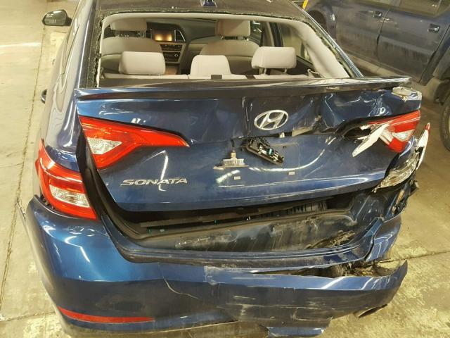 5NPE24AF3GH357535 - 2016 HYUNDAI SONATA SE BLUE photo 9