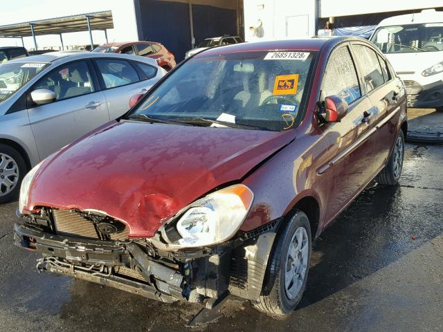 KMHCN46C36U011658 - 2006 HYUNDAI ACCENT GLS MAROON photo 2