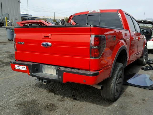 1FTFW1ET3EFA68556 - 2014 FORD F150 SUPER RED photo 4