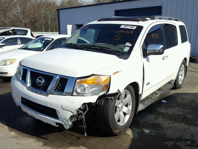 5N1BA08DX8N629854 - 2008 NISSAN ARMADA SE WHITE photo 2