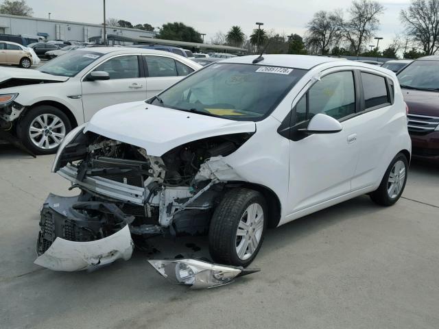 KL8CD6S91EC407341 - 2014 CHEVROLET SPARK 1LT WHITE photo 2