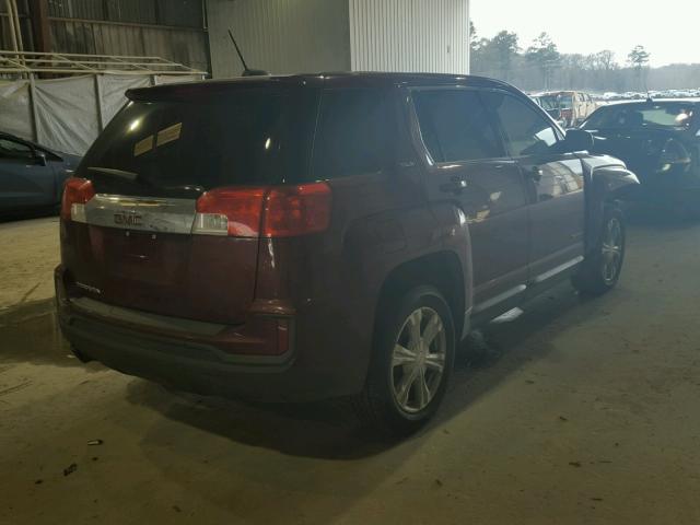 2GKALMEK6H6151204 - 2017 GMC TERRAIN SL RED photo 4