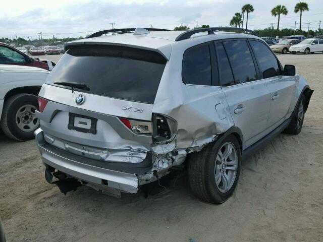 WBXPA93416WD32863 - 2006 BMW X3 3.0I SILVER photo 4