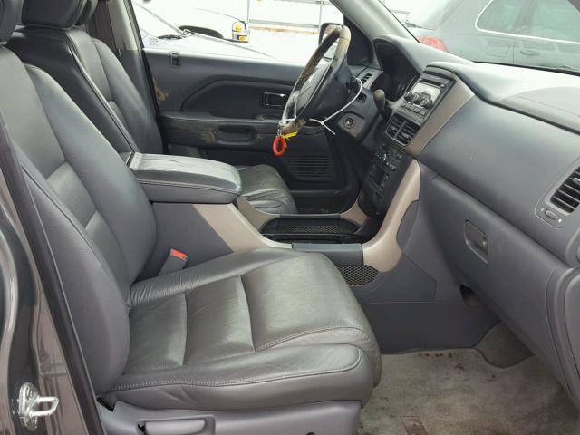 5FNYF18578B032092 - 2008 HONDA PILOT EXL GRAY photo 5