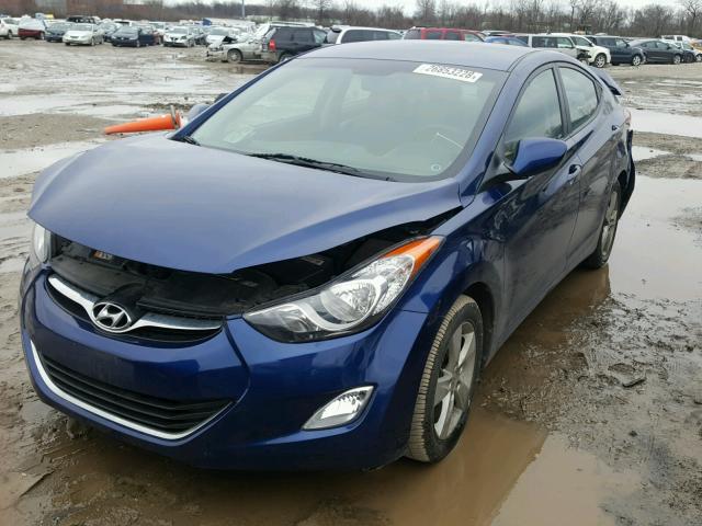 KMHDH4AE2DU872086 - 2013 HYUNDAI ELANTRA GL BLUE photo 2