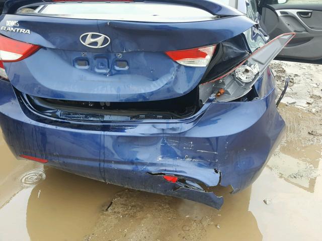 KMHDH4AE2DU872086 - 2013 HYUNDAI ELANTRA GL BLUE photo 9