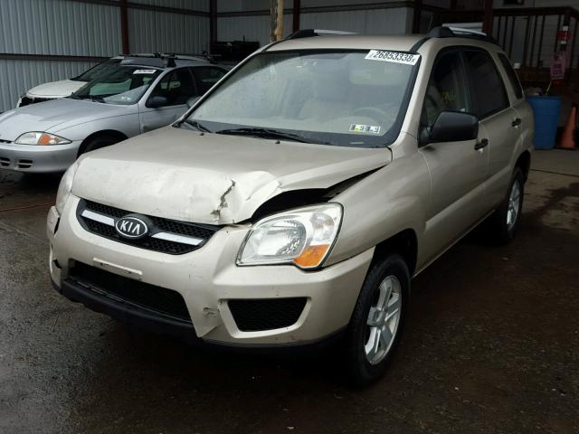 KNDJE723797580650 - 2009 KIA SPORTAGE L BEIGE photo 2