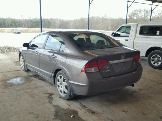 1HGFA16509L025753 - 2009 HONDA CIVIC LX CHARCOAL photo 3