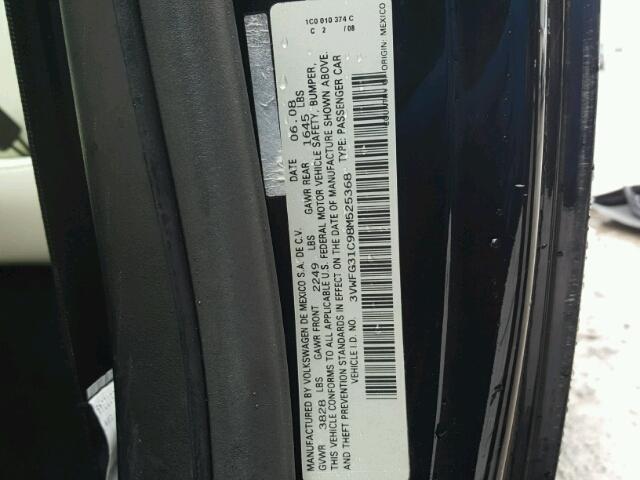 3VWFG31C98M525368 - 2008 VOLKSWAGEN NEW BEETLE 黑色 照片 10