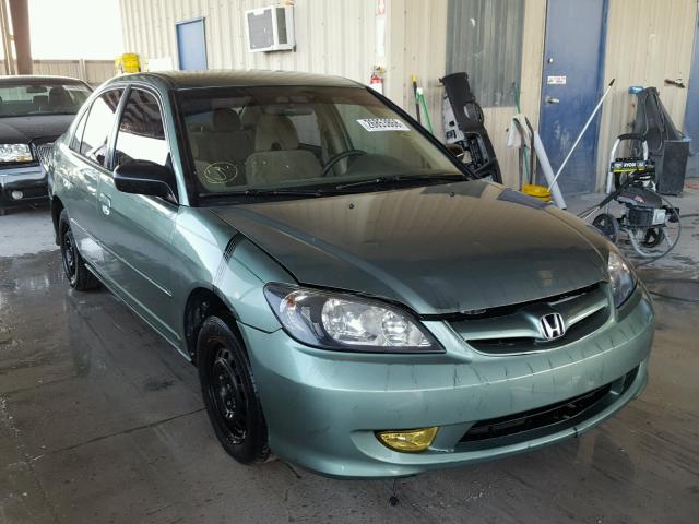 2HGES16534H594014 - 2004 HONDA CIVIC LX GREEN photo 1