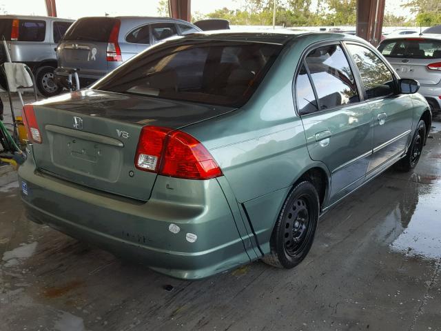 2HGES16534H594014 - 2004 HONDA CIVIC LX GREEN photo 4