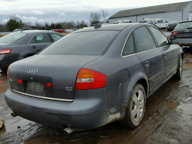 WAULT64B64N018608 - 2004 AUDI A6 3.0 QUA GRAY photo 4