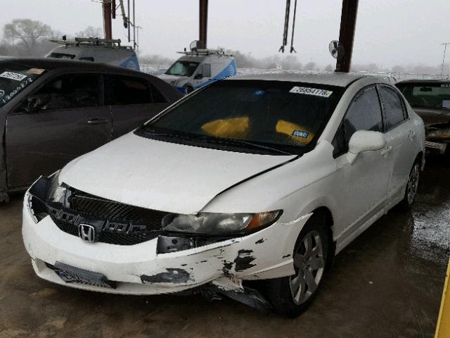 1HGFA16569L018743 - 2009 HONDA CIVIC LX WHITE photo 2