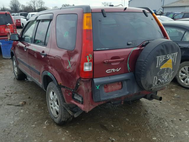 JHLRD78822C070974 - 2002 HONDA CR-V EX MAROON photo 3