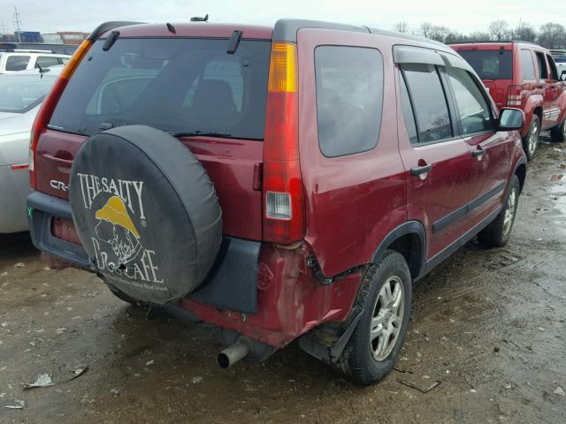 JHLRD78822C070974 - 2002 HONDA CR-V EX MAROON photo 4