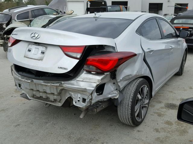 5NPDH4AE4FH612791 - 2015 HYUNDAI ELANTRA SE SILVER photo 4