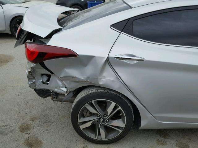 5NPDH4AE4FH612791 - 2015 HYUNDAI ELANTRA SE SILVER photo 9