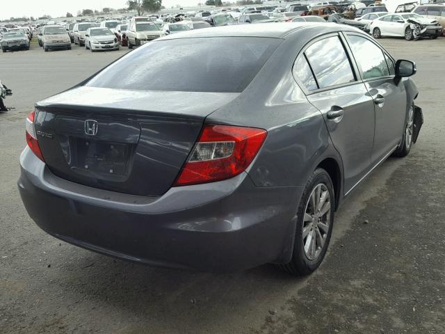 19XFB2F82CE312510 - 2012 HONDA CIVIC EX GRAY photo 4