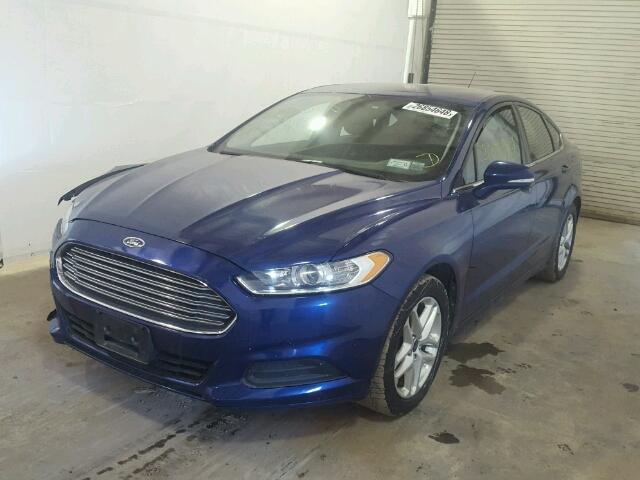 3FA6P0H75DR197167 - 2013 FORD FUSION SE BLUE photo 2