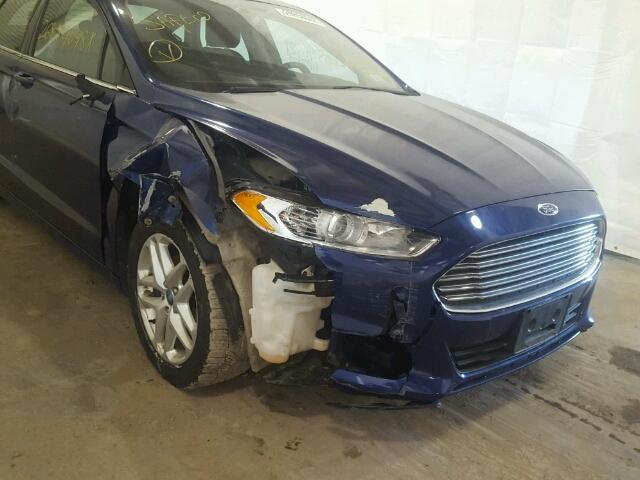 3FA6P0H75DR197167 - 2013 FORD FUSION SE BLUE photo 9