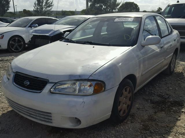 3N1CB51D92L638617 - 2002 NISSAN SENTRA XE WHITE photo 2