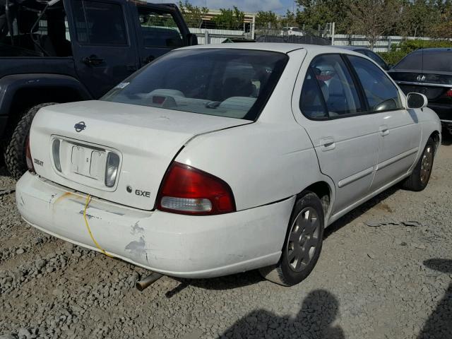 3N1CB51D92L638617 - 2002 NISSAN SENTRA XE WHITE photo 4