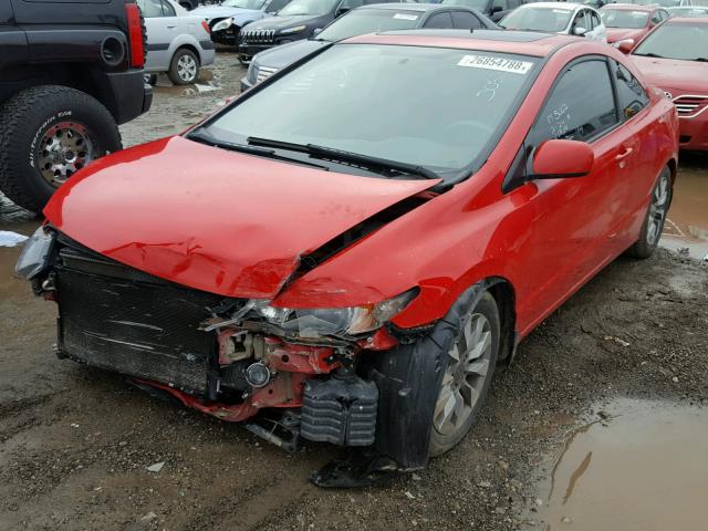 2HGFG12879H501122 - 2009 HONDA CIVIC EX RED photo 2