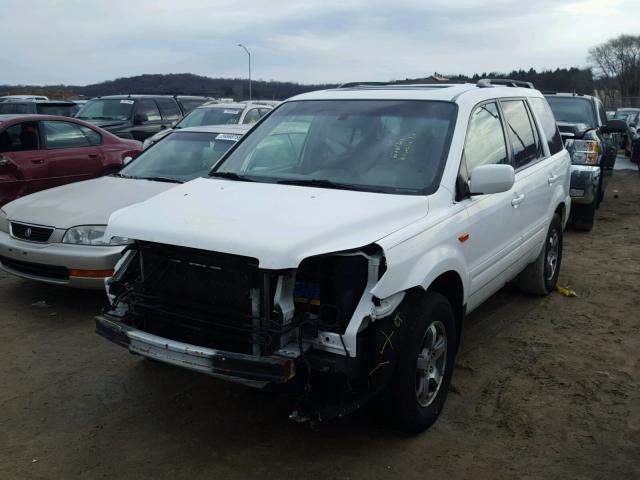 5FNYF28537B020171 - 2007 HONDA PILOT EXL WHITE photo 2